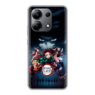 Силиконовый чехол на Xiaomi Redmi Note 13 4G с принтом Demon Slayer Клинок рассекающий демонов Силиконовый чехол на Xiaomi Redmi Note 13 4G с принтом Demon Slayer Клинок рассекающий демонов