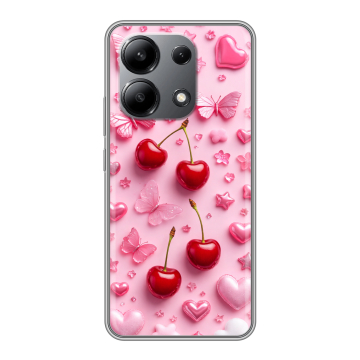 Силиконовый чехол на Xiaomi Redmi Note 13 4G с принтом для девочек
