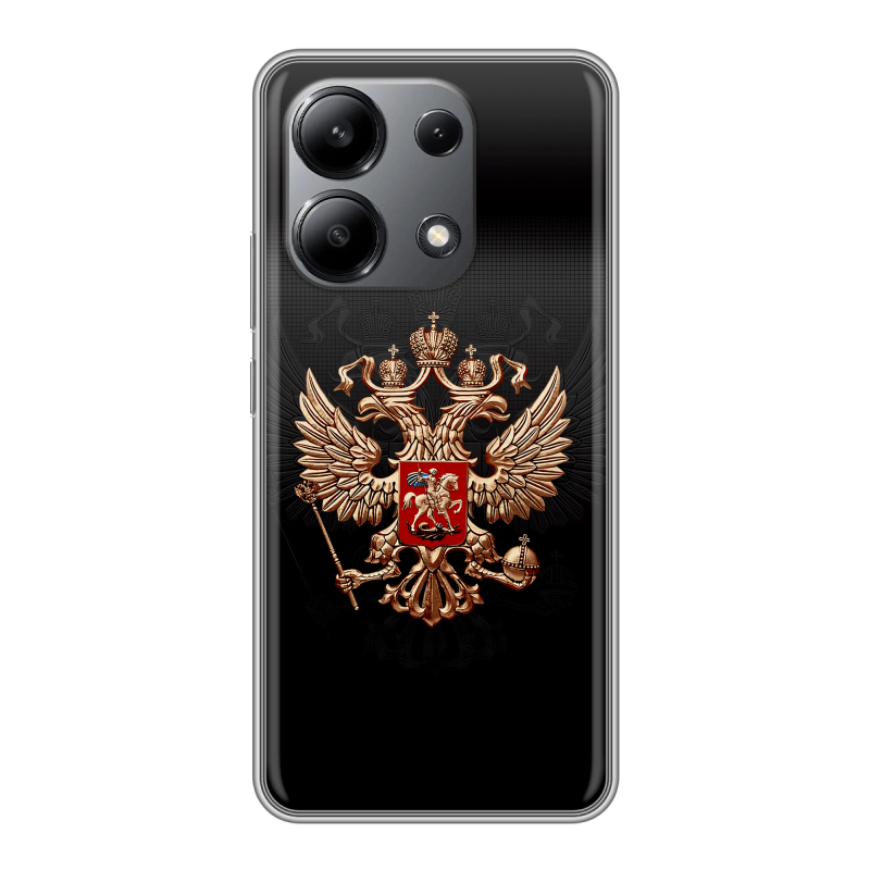 Силиконовый чехол на Xiaomi Redmi Note 13 4G с принтом Герб России Силиконовый чехол на Xiaomi Redmi Note 13 4G с принтом Герб России