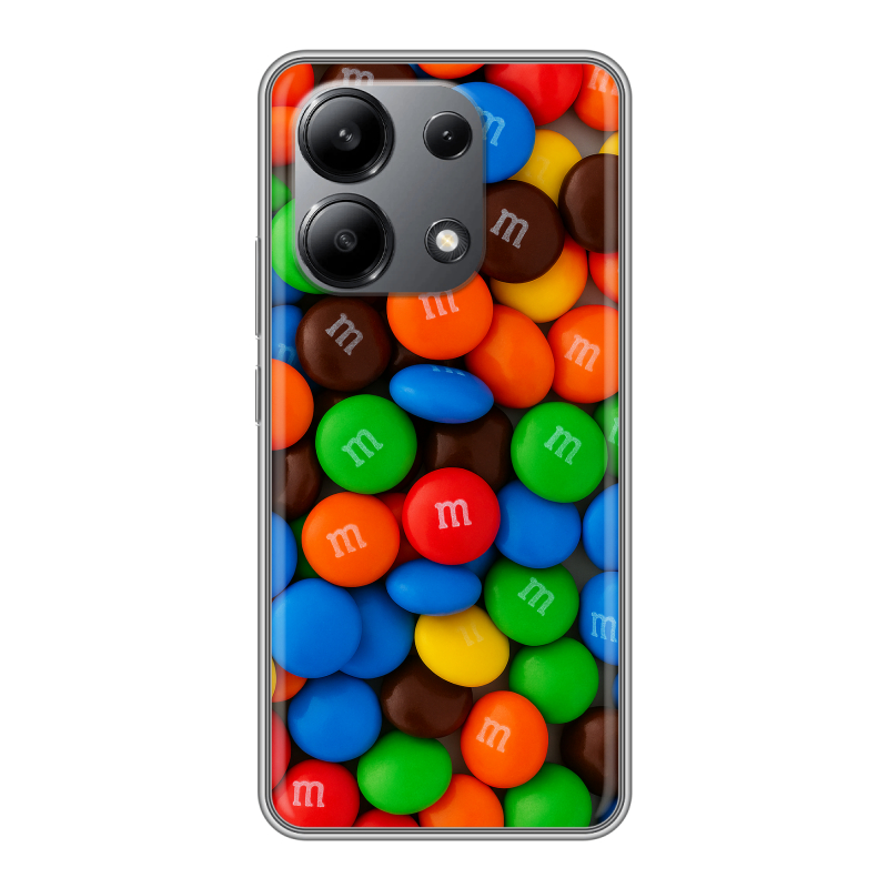 Силиконовый чехол на Xiaomi Redmi Note 13 4G с принтом Конфеты Силиконовый чехол на Xiaomi Redmi Note 13 4G с принтом Конфеты