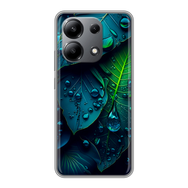 Силиконовый чехол на Xiaomi Redmi Note 13 4G с принтом Листья Силиконовый чехол на Xiaomi Redmi Note 13 4G с принтом Листья
