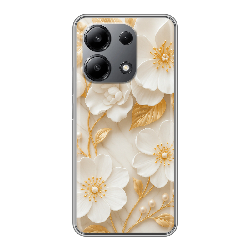 Силиконовый чехол на Xiaomi Redmi Note 13 4G с принтом Цветы Силиконовый чехол на Xiaomi Redmi Note 13 4G с принтом Цветы