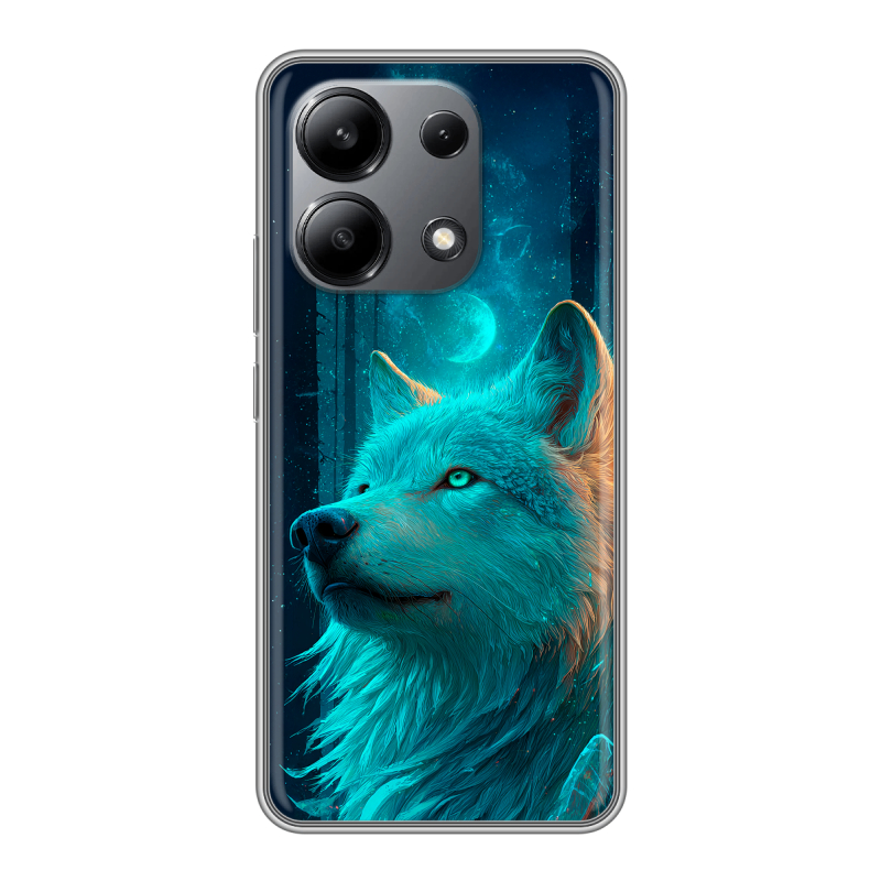 Силиконовый чехол на Xiaomi Redmi Note 13 4G с принтом бабочки саккура Силиконовый чехол на Xiaomi Redmi Note 13 4G с принтом бабочки саккура