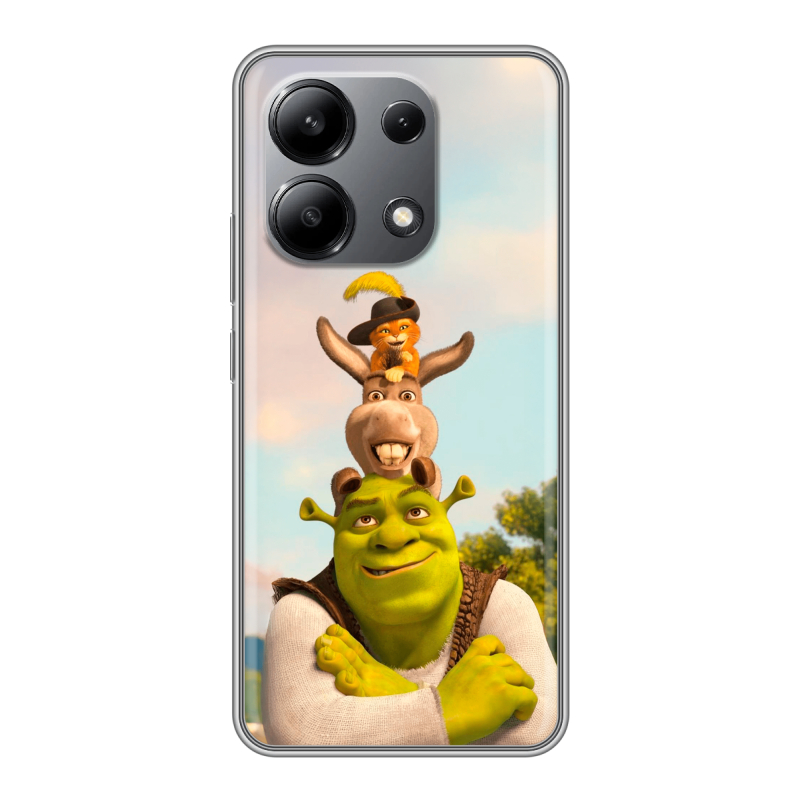 Силиконовый чехол на Xiaomi Redmi Note 13 4G с принтом Шрек Shrek Силиконовый чехол на Xiaomi Redmi Note 13 4G с принтом Шрек Shrek