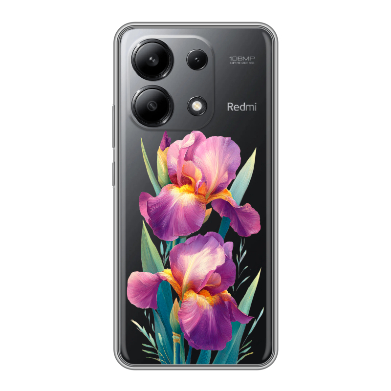 Силиконовый чехол на Xiaomi Redmi Note 13 4G с принтом Цветы орхидеи Силиконовый чехол на Xiaomi Redmi Note 13 4G с принтом Цветы орхидеи