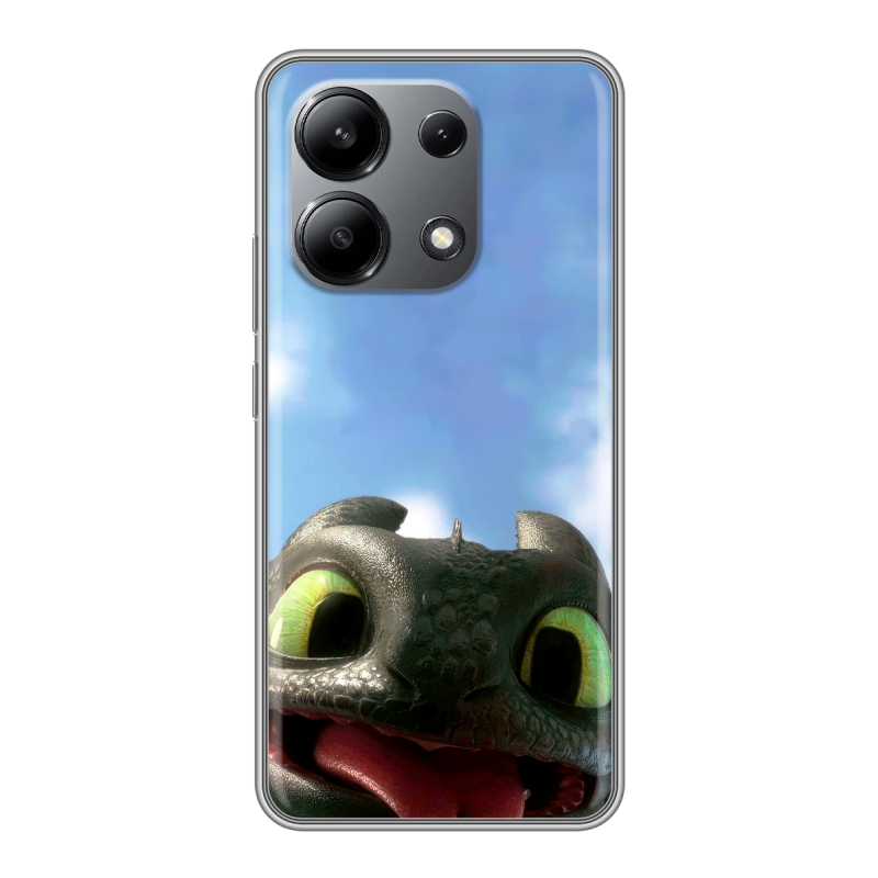 Силиконовый чехол на Xiaomi Redmi Note 13 4G с принтом Как приручить дракона Силиконовый чехол на Xiaomi Redmi Note 13 4G с принтом Как приручить дракона