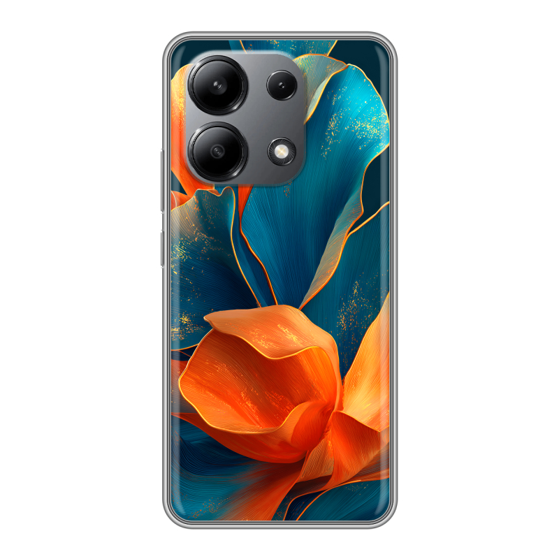 Силиконовый чехол на Xiaomi Redmi Note 13 4G с принтом Цветы Силиконовый чехол на Xiaomi Redmi Note 13 4G с принтом Цветы