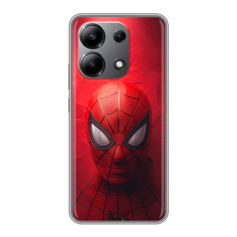 Силиконовый чехол на Xiaomi Redmi Note 13 4G с принтом Spiderman Человек паук Силиконовый чехол на Xiaomi Redmi Note 13 4G с принтом Spiderman Человек паук