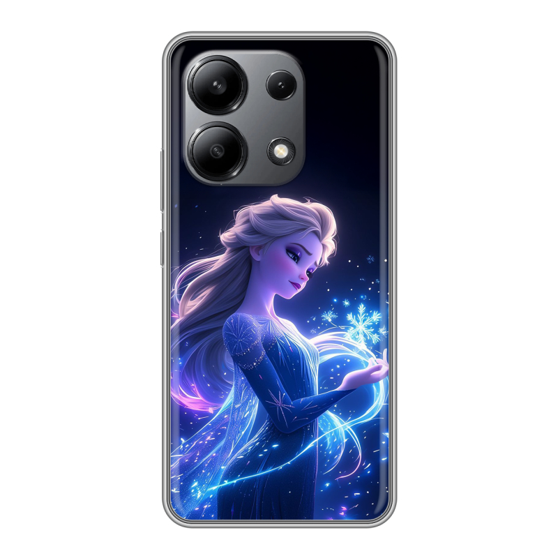Силиконовый чехол на Xiaomi Redmi Note 13 4G с принтом Холодное сердце Frozen Силиконовый чехол на Xiaomi Redmi Note 13 4G с принтом Холодное сердце Frozen