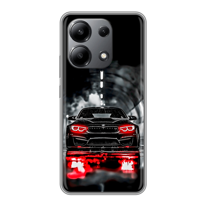 Силиконовый чехол на Xiaomi Redmi Note 13 4G с принтом BMW БМВ Силиконовый чехол на Xiaomi Redmi Note 13 4G с принтом BMW БМВ