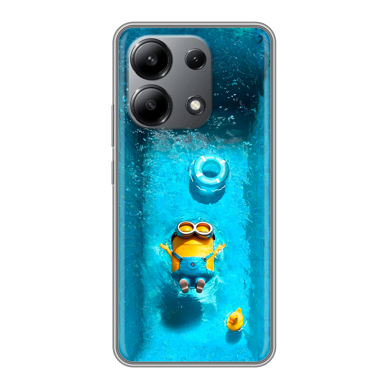 Силиконовый чехол на Xiaomi Redmi Note 13 4G с принтом Миньоны Силиконовый чехол на Xiaomi Redmi Note 13 4G с принтом Миньоны