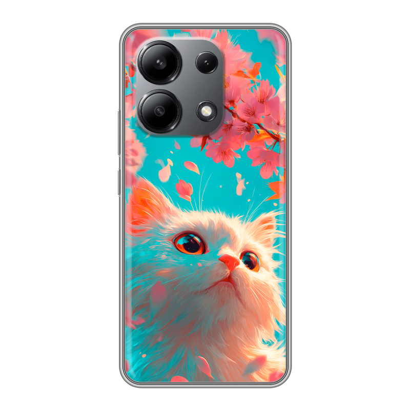 Силиконовый чехол на Xiaomi Redmi Note 13 4G с принтом Красивый кот Силиконовый чехол на Xiaomi Redmi Note 13 4G с принтом Красивый кот