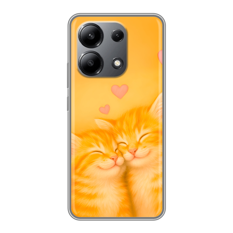 Силиконовый чехол на Xiaomi Redmi Note 13 4G с принтом Милые котята Силиконовый чехол на Xiaomi Redmi Note 13 4G с принтом Милые котята
