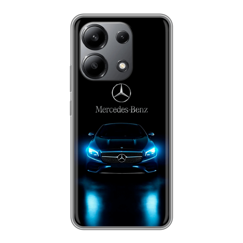 Силиконовый чехол на Xiaomi Redmi Note 13 4G с принтом Mercedes Мерседес Силиконовый чехол на Xiaomi Redmi Note 13 4G с принтом Mercedes Мерседес