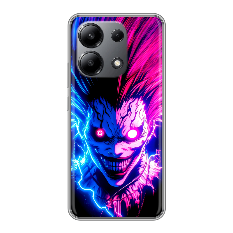 Силиконовый чехол на Xiaomi Redmi Note 13 4G с принтом Death note Тетрадь смерти Силиконовый чехол на Xiaomi Redmi Note 13 4G с принтом Death note Тетрадь смерти