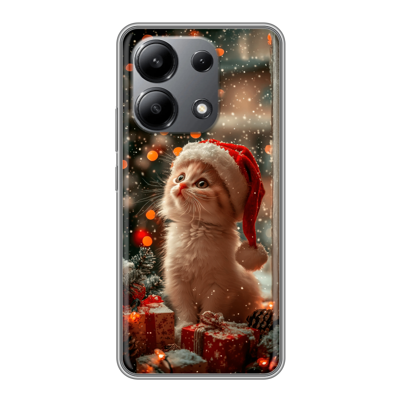 Силиконовый чехол на Xiaomi Redmi Note 13 4G с принтом Новый год Силиконовый чехол на Xiaomi Redmi Note 13 4G с принтом Новый год
