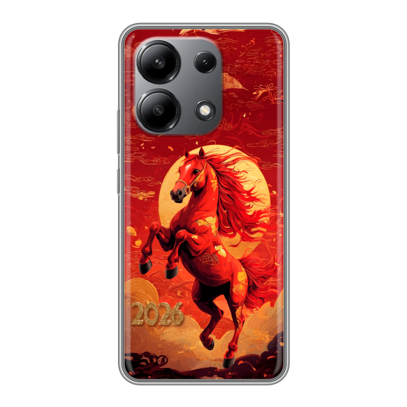 Силиконовый чехол на Xiaomi Redmi Note 13 4G с принтом Новый год Силиконовый чехол на Xiaomi Redmi Note 13 4G с принтом Новый год