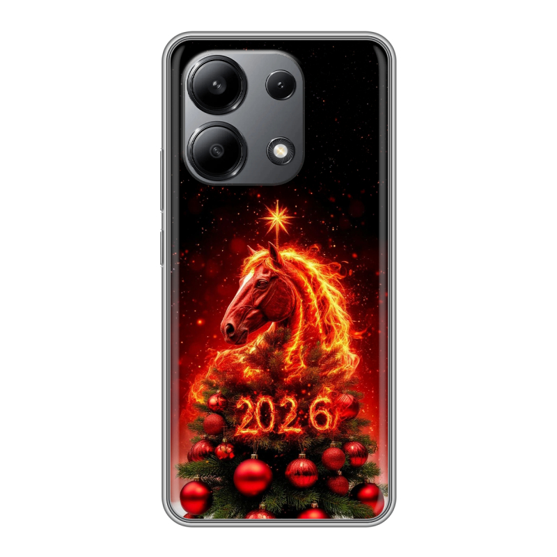 Силиконовый чехол на Xiaomi Redmi Note 13 4G с принтом Новый год Силиконовый чехол на Xiaomi Redmi Note 13 4G с принтом Новый год