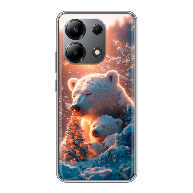 Силиконовый чехол на Xiaomi Redmi Note 13 4G с принтом Новый год Силиконовый чехол на Xiaomi Redmi Note 13 4G с принтом Новый год