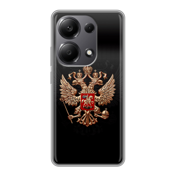Силиконовый чехол на Xiaomi Redmi Note 13 Pro 4G с принтом Герб России