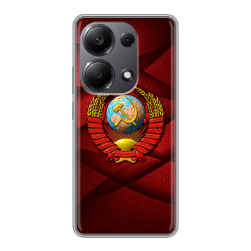 Силиконовый чехол на Xiaomi Redmi Note 13 Pro 4G с принтом Герб СССР Силиконовый чехол на Xiaomi Redmi Note 13 Pro 4G с принтом Герб СССР