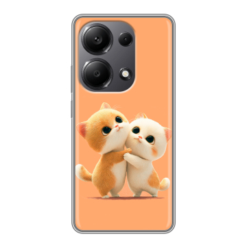 Силиконовый чехол на Xiaomi Redmi Note 13 Pro 4G с принтом Милые котики Силиконовый чехол на Xiaomi Redmi Note 13 Pro 4G с принтом Милые котики