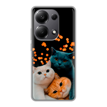 Силиконовый чехол на Xiaomi Redmi Note 13 Pro 4G с принтом Кошки Силиконовый чехол на Xiaomi Redmi Note 13 Pro 4G с принтом Кошки