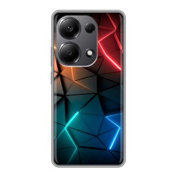 Силиконовый чехол на Xiaomi Redmi Note 13 Pro 4G с принтом Абстракция неон Силиконовый чехол на Xiaomi Redmi Note 13 Pro 4G с принтом Абстракция неон
