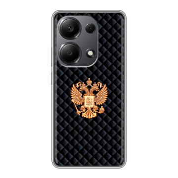 Силиконовый чехол на Xiaomi Redmi Note 13 Pro 4G с принтом Герб России принт Силиконовый чехол на Xiaomi Redmi Note 13 Pro 4G с принтом Герб России принт