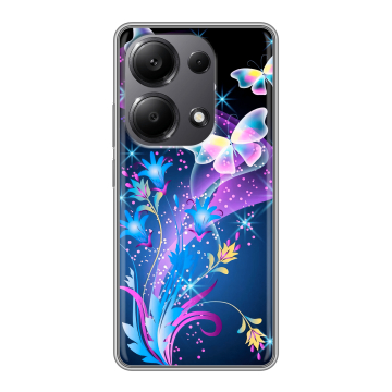 Силиконовый чехол на Xiaomi Redmi Note 13 Pro 4G с принтом Бабочки Силиконовый чехол на Xiaomi Redmi Note 13 Pro 4G с принтом Бабочки