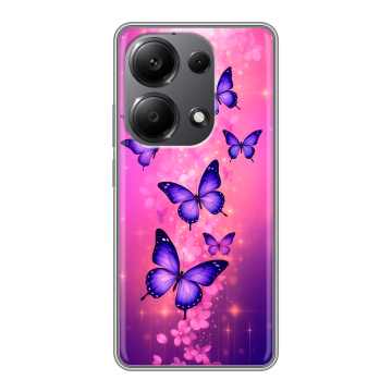 Силиконовый чехол на Xiaomi Redmi Note 13 Pro 4G с принтом Бабочки Силиконовый чехол на Xiaomi Redmi Note 13 Pro 4G с принтом Бабочки