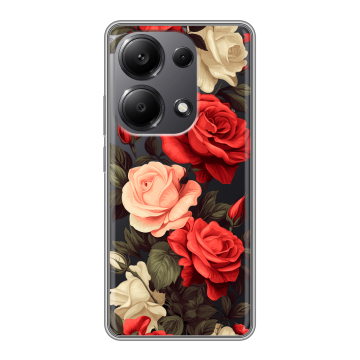 Силиконовый чехол на Xiaomi Redmi Note 13 Pro 4G с принтом Розы Силиконовый чехол на Xiaomi Redmi Note 13 Pro 4G с принтом Розы