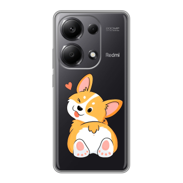 Силиконовый чехол на Xiaomi Redmi Note 13 Pro 4G с принтом Корги Силиконовый чехол на Xiaomi Redmi Note 13 Pro 4G с принтом Корги