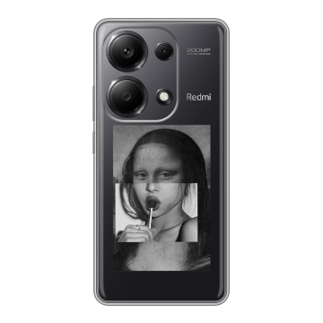 Силиконовый чехол на Xiaomi Redmi Note 13 Pro 4G с принтом Мона Лиза Силиконовый чехол на Xiaomi Redmi Note 13 Pro 4G с принтом Мона Лиза
