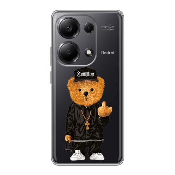 Силиконовый чехол на Xiaomi Redmi Note 13 Pro 4G с принтом Плюшевый медведь Силиконовый чехол на Xiaomi Redmi Note 13 Pro 4G с принтом Плюшевый медведь