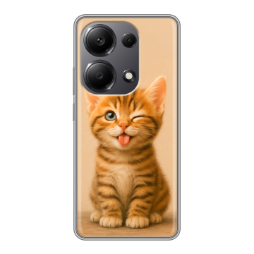 Силиконовый чехол на Xiaomi Redmi Note 13 Pro 4G с принтом котенок Силиконовый чехол на Xiaomi Redmi Note 13 Pro 4G с принтом котенок