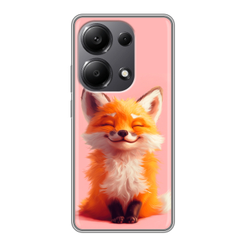 Силиконовый чехол на Xiaomi Redmi Note 13 Pro 4G с принтом милая лиса Силиконовый чехол на Xiaomi Redmi Note 13 Pro 4G с принтом милая лиса