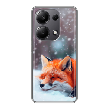 Силиконовый чехол на Xiaomi Redmi Note 13 Pro 4G с принтом лиса Силиконовый чехол на Xiaomi Redmi Note 13 Pro 4G с принтом лиса