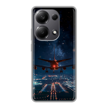 Силиконовый чехол на Xiaomi Redmi Note 13 Pro 4G с принтом самолет Силиконовый чехол на Xiaomi Redmi Note 13 Pro 4G с принтом самолет