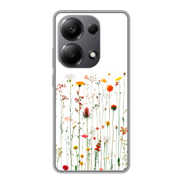 Силиконовый чехол на Xiaomi Redmi Note 13 Pro 4G с принтом цветы Силиконовый чехол на Xiaomi Redmi Note 13 Pro 4G с принтом цветы
