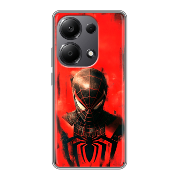 Силиконовый чехол на Xiaomi Redmi Note 13 Pro 4G с принтом человек паук spiderman Силиконовый чехол на Xiaomi Redmi Note 13 Pro 4G с принтом человек паук spiderman