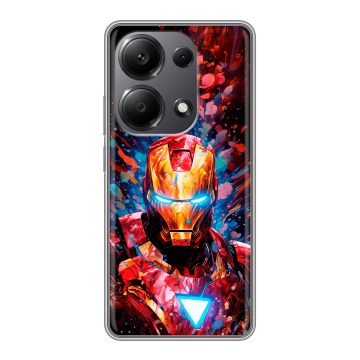 Силиконовый чехол на Xiaomi Redmi Note 13 Pro 4G с принтом Железный человек Ironman Силиконовый чехол на Xiaomi Redmi Note 13 Pro 4G с принтом Железный человек Ironman