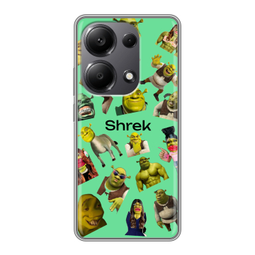 Силиконовый чехол на Xiaomi Redmi Note 13 Pro 4G с принтом Шрек Shrek Силиконовый чехол на Xiaomi Redmi Note 13 Pro 4G с принтом Шрек Shrek