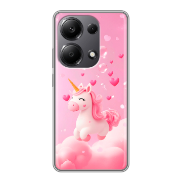 Силиконовый чехол на Xiaomi Redmi Note 13 Pro 4G с принтом Единорог Силиконовый чехол на Xiaomi Redmi Note 13 Pro 4G с принтом Единорог