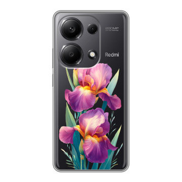 Силиконовый чехол на Xiaomi Redmi Note 13 Pro 4G с принтом Цветы орхидеи Силиконовый чехол на Xiaomi Redmi Note 13 Pro 4G с принтом Цветы орхидеи