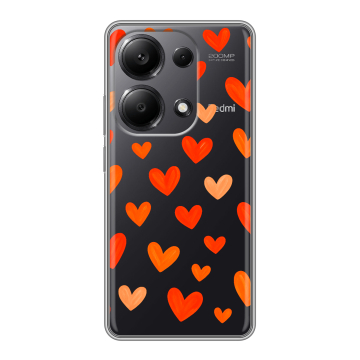 Силиконовый чехол на Xiaomi Redmi Note 13 Pro 4G с принтом Сердечки Силиконовый чехол на Xiaomi Redmi Note 13 Pro 4G с принтом Сердечки
