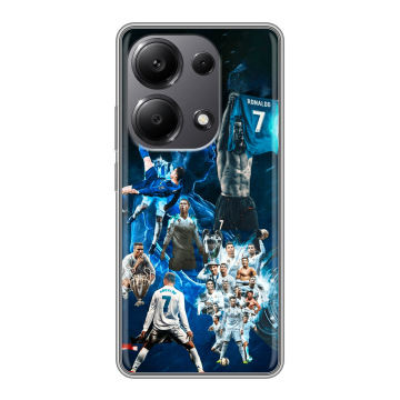 Силиконовый чехол на Xiaomi Redmi Note 13 Pro 4G с принтом Реал Роналдо Силиконовый чехол на Xiaomi Redmi Note 13 Pro 4G с принтом Реал Роналдо