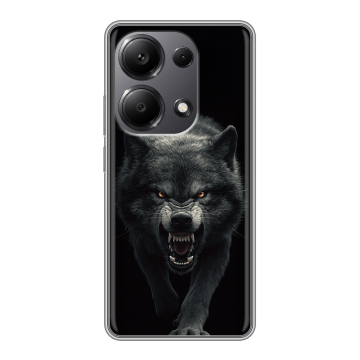 Силиконовый чехол на Xiaomi Redmi Note 13 Pro 4G с принтом Волк Силиконовый чехол на Xiaomi Redmi Note 13 Pro 4G с принтом Волк