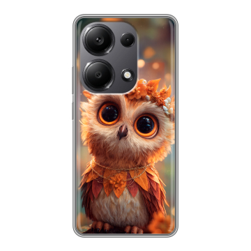 Силиконовый чехол на Xiaomi Redmi Note 13 Pro 4G с принтом Милая сова Силиконовый чехол на Xiaomi Redmi Note 13 Pro 4G с принтом Милая сова