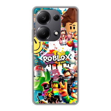 Силиконовый чехол на Xiaomi Redmi Note 13 Pro 4G с принтом Roblox Роблокс Силиконовый чехол на Xiaomi Redmi Note 13 Pro 4G с принтом Roblox Роблокс